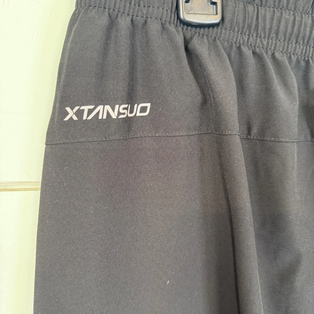 xtansuo black‎ sweatpants with cinch bottoms women's size large